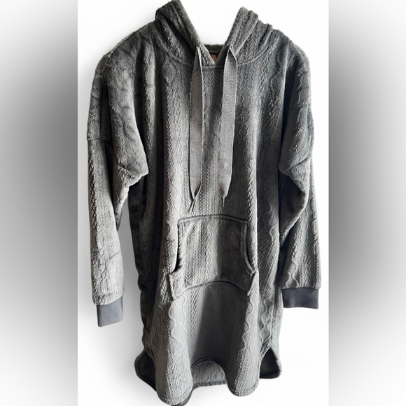Denver Hayes Sleepwear Womens Grey  Pullover Hoodie Blanket Loungewear Small - Picture 1 of 5
